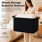 OIASKET 118L Extra Large Blanket Basket Living Room, 24.8"x17.7"x16.2" - Image 4