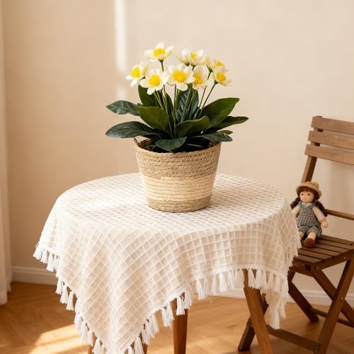 Woven Plant Basket,Round Seagrass Wicker Planter for Indoor - Image 6