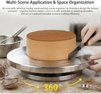 12 Inch Heavy Duty Lazy Susan Turntable, 360° Smooth Rotating Dual Surface Metal Turntable for Kitchen Counter,Cake Decorating, Craft, Display – Aluminum Alloy Spinning Tray - Image 5