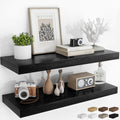 RICHFOCUS 36Inch Floating Shelves for Wall 2Pack, Black, 8" Deep by RICHFOCUS