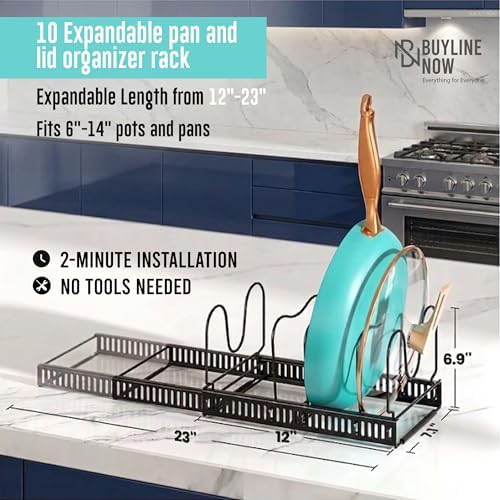 Pots and Pans Organizer Rack for Under Cabinet - Image 2