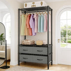 Garvee Freestanding Clothes Rack with Drawers and Adjustable Shelves - Image 2