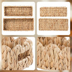 Scalloped Bathroom Basket Organizer, Toilet Paper Basket with Handles - Image 6