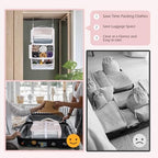 Surblue Hanging Shelves Travel Storage Bag Compression Packing Cube for Suitcase Collapsible with Extension Layer Large Capacity, Pink,XL - Image 4