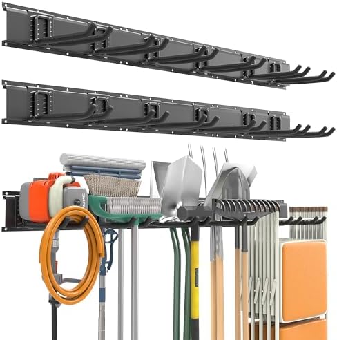 EVERHANGER Garage Tool Storage Organizer, Wall Mount Garden Tool Rack by ToolStorageOrganizer