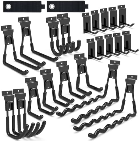 Slatwall Hooks 24 Pack Heavy Duty Multi Sizes Slatwall Accessories by LAOFEEI