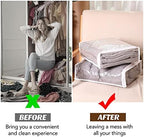 Riakrum 50 Pack Clear Zippered Storage Bags, 15x11x4 inches, Vinyl Plastic Sweater Sheet Organizers Storage Bags, PVC, for Clothes, Sheet, Blankets, Fabrics Organizers (White) - Image 4
