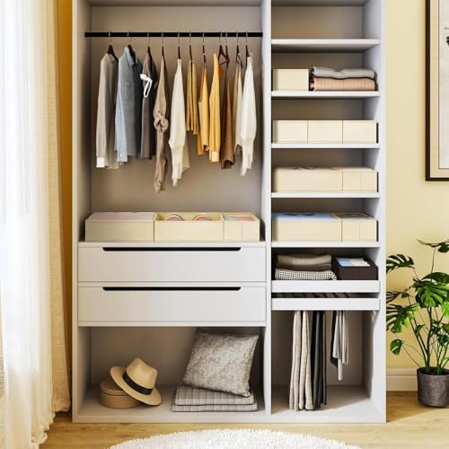 Drawer Organizer Clothes, Nursery Dresser & Closet Storage, Beige, 15 Pack - Image 7