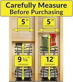 LYNK PROFESSIONAL® Pull Out Spice Organization for Cabinets - 4-3/8 inch Wide – Spice Rack for Inside Cabinets, Slide Out Spice Rack Organizer for cabinet – Pull Out Spice Rack, Sliding 2 Tier Black - Image 5