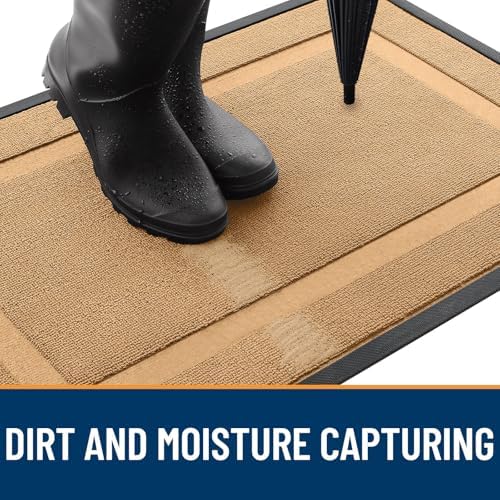 OLANLY Front Door Mat Outside 59x23, All-Season Heavy-Duty Rubber Doormat - Image 4