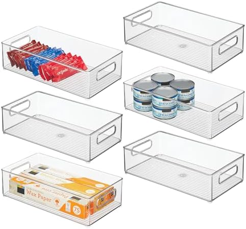 iDesign Stackable Fridge Bin, Set of 6, Clear by iDesign