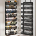Over The Door Organizer, 8-Tier Heavy-Duty Metal Mesh Rack, Adjustable Large Baskets, 2-in-1 Hanging or Wall Mount Spice Rack, Behind The Door Organizer for Bedroom Closet Bathroom Pantry Kitchen by DAOTENGQL