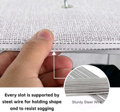 20 Section Hanging Shoe Organizer for Closet, Hanging Closet Organizer and Storage Space-Saving Foldable Clothes Shelf with Sturdy Hooks for Wardrobe, Dorm, Bedroom, Rv, Transparent - Image 5