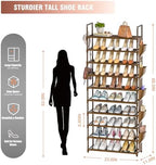 LUKYTOWER Tall Shoe Rack - 10 Tier Shoe Organizer 30-35 Pairs Boot Storage - Image 3