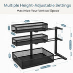 3-Tier Under Sink Organizer, Pull-Out Drawers, 2-Pack Black - Image 5