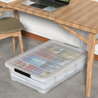 Rosebloom 40 Quart Clear Plastic Underbed Storage Bins with Lid, 3 Packs - Image 5