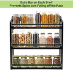 3 Tier Bamboo Spice Rack Wall Mount or Countertop,Spice Organizer - Image 6