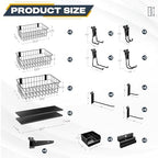 35Pcs Slatwall Accessories Kit, with Slatwall Hooks, Baskets, Shelves, Bins - Image 4