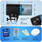 FISHNOSH Automatic Fish Feeder for Aquarium - New Generation 2026, Auto Food Dispenser with Timer for Small Tank, Big Aquariums & Pond (Blue) - Image 6