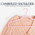 HOUSE DAY Pink Velvet Hangers 100 Pack, Premium Non-Slip Felt Hangers - Image 5