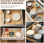 3 Pcs Wood Pegboard Drawer Organizer, Natural Wood, 17 x 5.91 Inch, Bamboo - Image 6