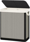 STO STO 2 Section Laundry Hamper with Lid, 140L Steel-Frame Double Laundry Hamper with Removable Washable Liner, Breathable Large Laundry Basket for Bedroom, Bathroom, Laundry Room, Dorm, Closet by STOSTO