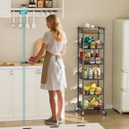 SINGAYE 6 Tier Shelf Wire Shelving Adjustable Storage Shelves Basket Rack - Image 5