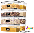 8pc 3.2L Airtight Canisters with Lids, Kitchen Dry Pantry Storage by stusgo