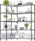 IZEUK Linked Storage Racks, DIY Adjustable Heavy Duty Metal Shelving Unit for Corner, Ideal for Kitchen, Garage, Warehouse, and Garden (Black, 15.7" D x 33.5" W x 70.5" H, 1433 lbs Capacity) by IZEUK