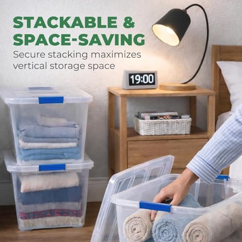 EconoHome Clear 95qt Storage Box - Heavy-Duty Tote for Organizing at Home, Office, or Garage - 24 Gallon Clear Plastic Storage Bins with Lids - Lidded Stackable Organizer Bins for Organization - Image 6