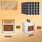 D2scrma 4oz/120ml Square Glass Spice Storage Containers with Lids 12-Pack - Image 2