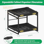 REALINN 2 Tier Pull Out Cabinet Organizer, 21 inch Depth Slide Out Shelves - Image 2