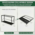 Folding Umbrella Storage Stand Rack Holder Organizer Free Standing Industrial Umbrella Rack for Entryway Home Commercial Office Hotel Entry Hallway Patio Décor with Removable Drip Tray - Image 3