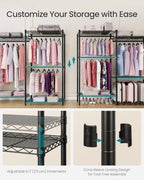 SONGMICS Closet Organizers and Storage, Clothes Rack with Shelves - Image 4