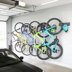 WALMANN Wall Mounted Swivel Bike Rack for Garage, Rotating Vertical Bike Storage for 5 Bikes, Space-Saving Bike Hooks, 500 lbs Capacity(Hanging 5 Bikes) - Image 2