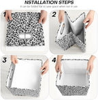 ANMINY Leopard Cheetah Print Storage Cubes Bins, Velvet, Gray, 11Inch 6PCS - Image 7