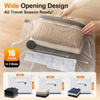 16 Pack Vacuum Storage Bags for Clothing Travel - Image 4