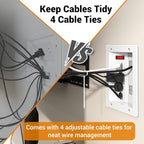 3 Usage Modes in Wall Cable Management Kit with Recessed Power, 4 Outlets - Image 6