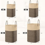 Laundry Basket,Woven Cotton Rope Laundry Hamper,Versatile Storage for Dirty Clothes,Baby Toys,and Blankets in Bathroom, Nursery,and Living Room (Jute, 80L) - Image 3