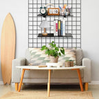Barydat 6 Pack Wooden Gridwall Shelf with Metal Bracket 24 × 12 Inch Gridwall Shelves Heavy Duty Grid Wall Shelving Grid Wall Panel Display Organizer Accessories for Home Garage Workbench Retail Store - Image 6
