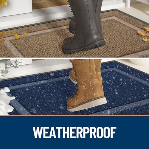 OLANLY Front Door Mat Outside 35x23, All-Season Heavy-Duty Rubber Doormat - Image 3