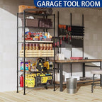 REGILLER 6-Wire Shelving Metal Storage Rack Adjustable Shelves,Standing Storage Shelf Units for Laundry Bathroom Kitchen Pantry Closet(Black,14.1" D x 30" W x 80" H) - Image 2