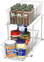 Simple Houseware 2 Tier Cabinet Wire Basket Drawer Organizer, White - Image 3