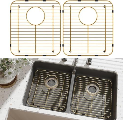 SANNO Kitchen Sink Grates Bottom Grid, Sink Bottom Grid for Kitchen, Metal Sink Grate with Rear Hole Stainless Steel Sink Protector Grid for Kitchen 13" L x 11.6" W - Image 6