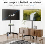 AX WABER Mobile TV Stand for 23-60 Inch LCD LED Flat/Curved Panel Screen TVs, Rolling TV Cart Holds up to 88Lbs Portable Stand with Shelf Rolling Floor Max VESA 400x400mm - Image 6