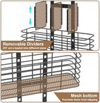 Yuyetuyo 5-Tier Over The Door Organizer Bathroom - Hair Dryer Holder - Hair Tool Organizer Adjustable Height, DIY Bathroom Storage Shelf Wall Mounted for Flat/Curling Irons, Straighteners, Skincare - Image 7