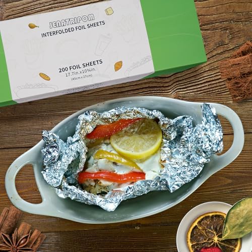 400 Sheets Heavy Duty Aluminum Foil Sheets, 10.75 × 17.7 inch/sheet, Precut Aluminum Foil Wraps, Pop-Up Interfolded Foil Sheets for Storing Food, Baking, Grilling, Roasting or Cooking - Image 7