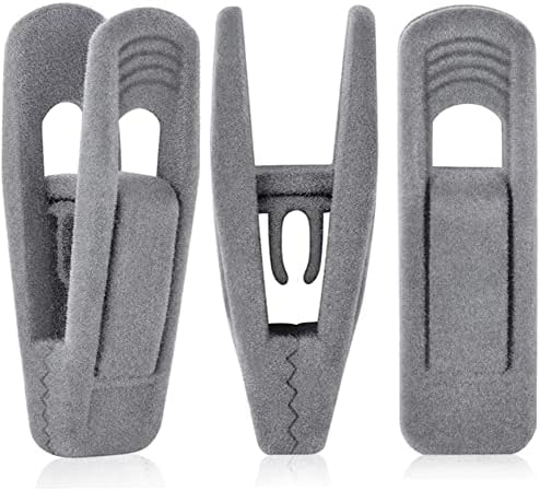 TOFIIGREM Grey Velvet Hanger Clips - 60 PCS Velvet Hanger Clip, Strong Velvet Clips Fit for Velvet Hangers by TOFIIGREM