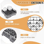 Aurelema 1 Pack Commercial Dishwasher Tray Rack, Peg Dish, Gray - Image 3