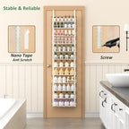 Churboro 12 Tier Over Door Pantry Organizer, 2-in-1 Adjustable Spice Rack - Image 5